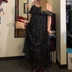 Target black star maxi dress.